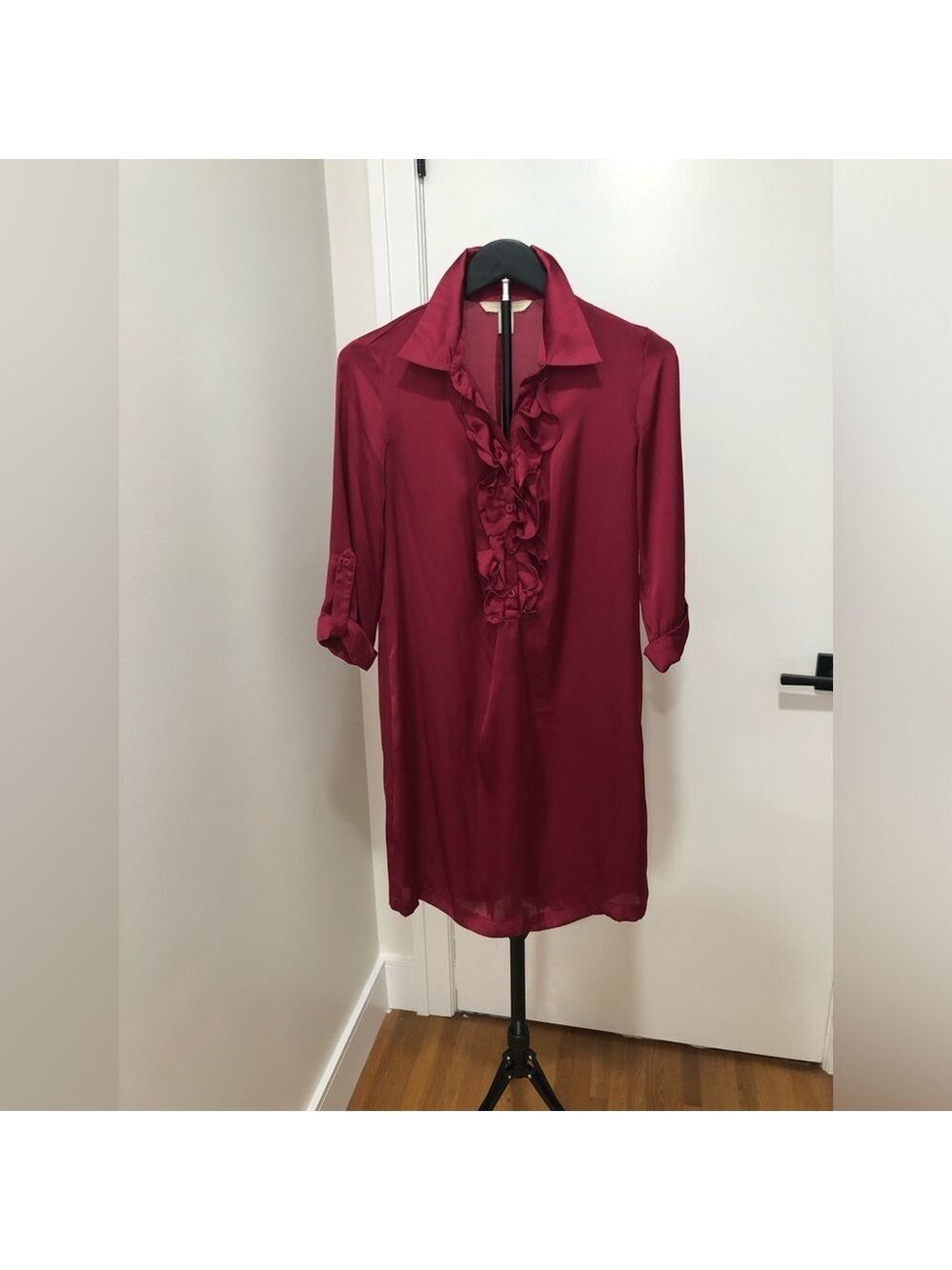 Jonathan Martin Silky Burgundy Dress